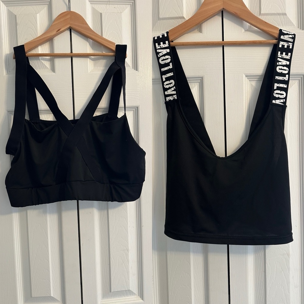 Bundle of plus size workout top bra